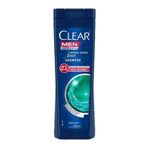 Shampoo Anticaspa Clear Men Limpeza Diária 2 em 1 400ml