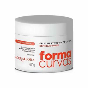 Gelatina Ativadora de Cachos Definição Suave Forma Curvas  Acquaflora 500g
