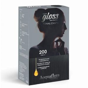 Kit Tonalizante Hidra Gloss 200 Preto Acquaflora