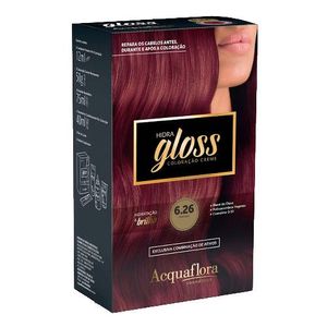 Coloração Creme Kit Acquaflora Hidra Gloss 6.26 Marsala