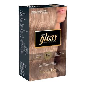 Coloração Creme Kit Acquaflora Hidra Gloss 8.1 Louro Claro Acinzentado