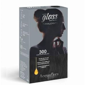 Kit Tonalizante Hidra Gloss 300 Castanho Escuro Acquaflora