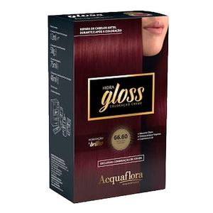 Coloração Creme Kit Acquaflora Hidra Gloss 66.60 Vermelho Granada