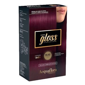 Coloração Creme Kit Acquaflora Hidra Gloss 55.62 Castanho Claro Violine