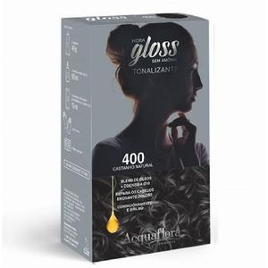 Kit Tonalizante Hidra Gloss 400 Castanho Natural Acquaflora