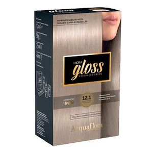 Coloração Creme Kit Acquaflora Hidra Gloss 12.1 Louro Especial Acinzentado