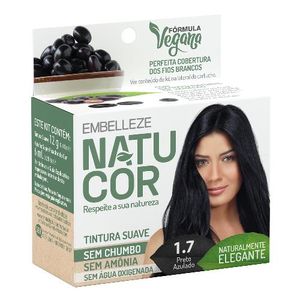 Tinta de Cabelo em Pó Natucor 1.7 Preto Azulado