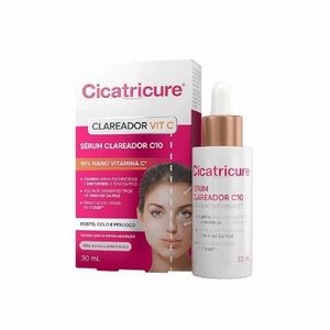 Sérum Clareador Vit C formulado com 10% de Nano Vitamina C Ácido Hialurônico e Ácido Gálico Cic