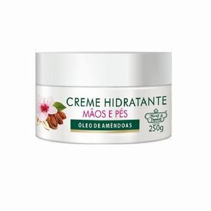 Creme Hidratante Para Maos e Pes Flores Vegetais Oleo De Amendoas 250g