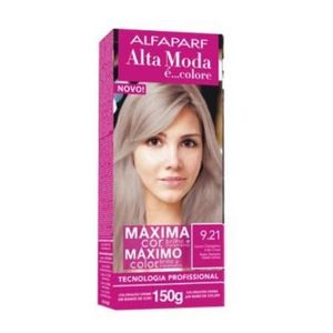 Coloração Creme Alta Moda Alfaparf Cor 9.21 Louro Claríssimo Cinza