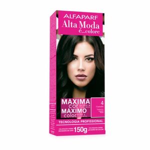 Coloração Creme Alta Moda Alfaparf Cor 4 Castanho Médio