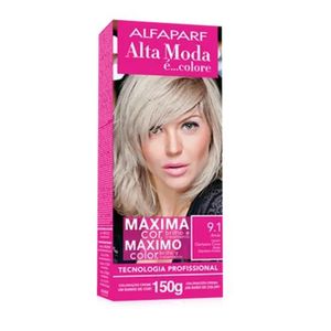 Coloração Creme Alta Moda Alfaparf Cor 9.1 Louro Claríssimo Cinza Areia