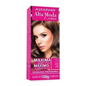 Coloração Creme Alta Moda Alfaparf Cor 7.7 Castanho Luminoso Extra Claro