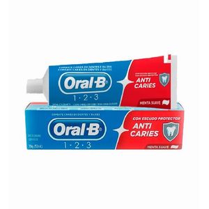 Creme Dental Oral-B 1.2.3 Anticáries Menta Suave 70g