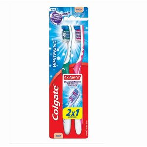 Escova Dental Colgate Whitening Macia 2X1