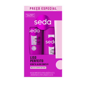 Kit Liso Perfeito Seda Shampoo300ml+Condicionador 190