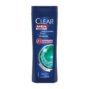 Shampoo Anticaspa Clear Men Limpeza Diária 2 em 1 200ml