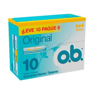 Absorvente Interno O.B. Original Médio 10 Unidades