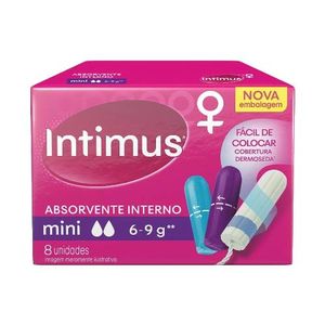 Absorvente Interno Intimus Mini com 08 Unidades
