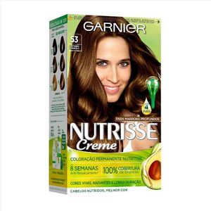 Coloração Creme Garnier Nutrisse 53 Castanho Claro Dourado