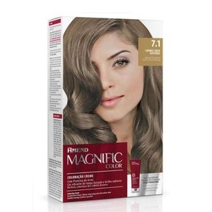 Coloração Creme Amend Magnific Color 7.1 Louro Cinza Natural