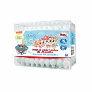 Cotonetes Topz Baby Hastes com Pontas de Algodão Patrulha Canina c/50 Unidades