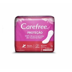 Protetor Diário Carefree Sem Abas Proteção Sem Fragrância 15 Unidades