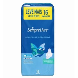 Absorvente Sempre Livre Adapt Plus Suave com Abas 16
