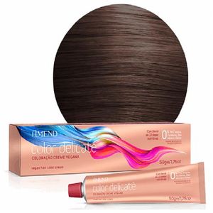 Coloração Vegana Amend Color Delicaté 6.7 Louro Escuro Marrom Chocolate - 50g