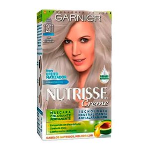 Coloração Creme Garnier Nutrisse 1211 Louro Platinado Perfeito