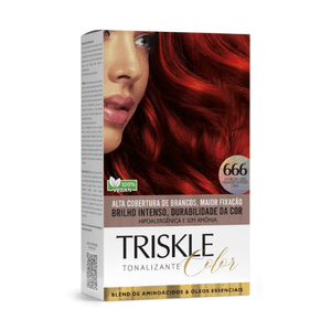 Tonalizante Triskle Color 666 Louro Escuro Vermelho Intenso