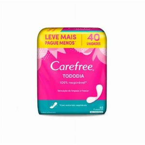 Protetor Diário Carefree Todo Dia Sem Fragrância 40 Unidades