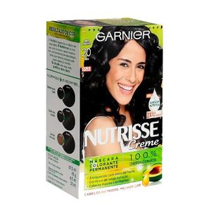 Coloração Creme Garnier Nutrisse 20 ++ Preto Absoluto