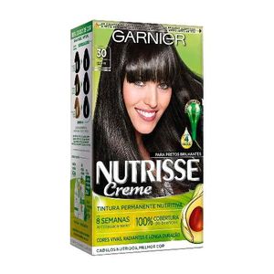 Coloração Creme Garnier Nutrisse 30 Grafite Castanho Escuro