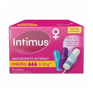 Absorvente Interno Intimus Médio com 08 Unidades