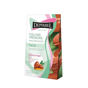 Folhas Depilatórias Depimiel Para o Rosto Sensitive - 16 unidades