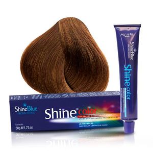 Coloração Creme Shine Blue 8.3 Louro Claro Dourado Mel 50g