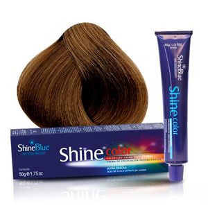 Coloração Creme Shine Blue 8.0 Louro Claro 50g