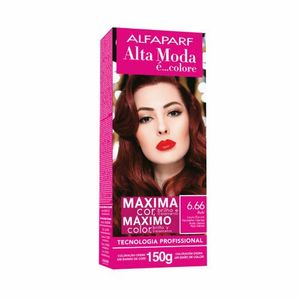 Coloração Creme Alta Moda Alfaparf Cor 6.66 Louro Escuro Vermelho Intenso