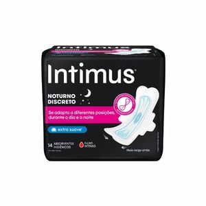 Absorvente Intimus Dia e Noite Ultrafino Cobertura Suave Com Abas 14 Unidades
