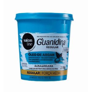 Creme Relaxante Salon Line Guanidina Alisa & Relaxa Óleo de Argan Regular 218g