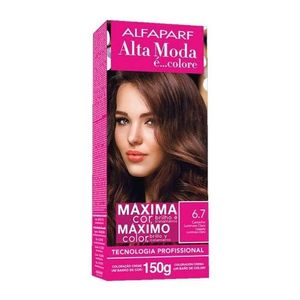 Coloração Creme Alta Moda Alfaparf Cor 6.7 Castanho Luminoso Claro