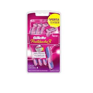 Aparelho Gillette Prestobarba3 4 Unidades