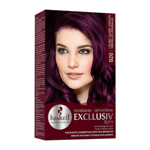 Tonalizante Haskell Excllusiv 826 Louro Claro Violeta Vermelho