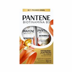 Kit Shampoo Pantene Biotinamina B3 300ml + Condicionador 150ml