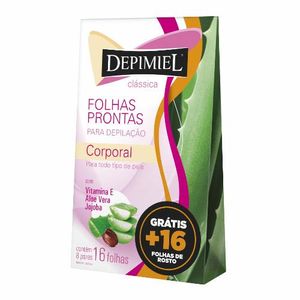 Folhas Depilatórias Depimiel Para o Corpo 16 Folhas